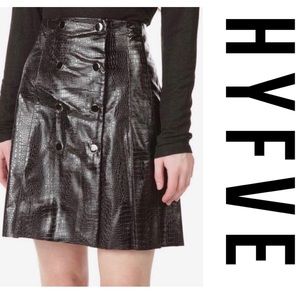 HyFve - Black Faux Leather Skirt